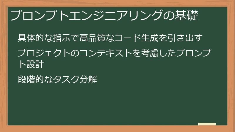 プロンプトエンジニアリングの基礎