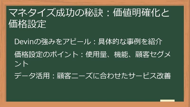 マネタイズ成功の秘訣：価値明確化と価格設定