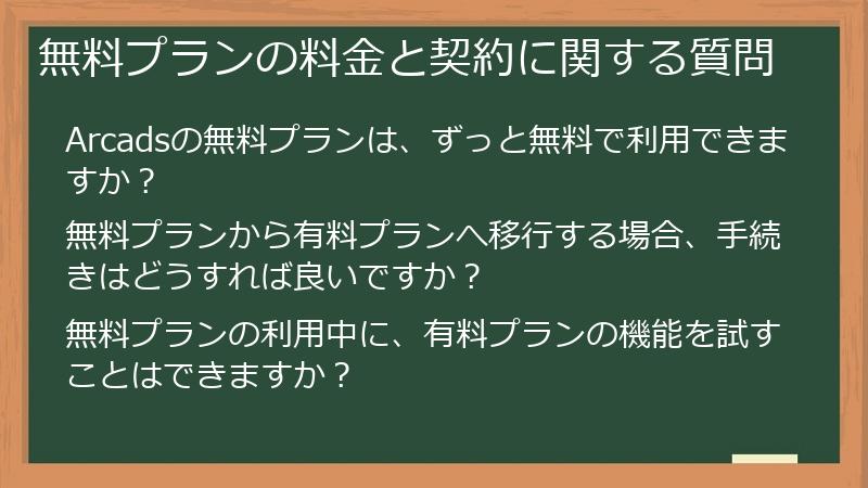 無料プランの料金と契約に関する質問