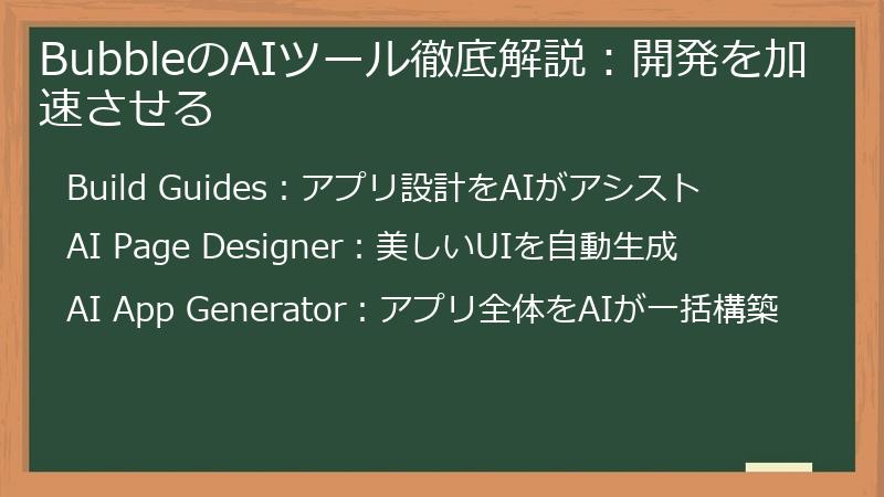 BubbleのAIツール徹底解説：開発を加速させる