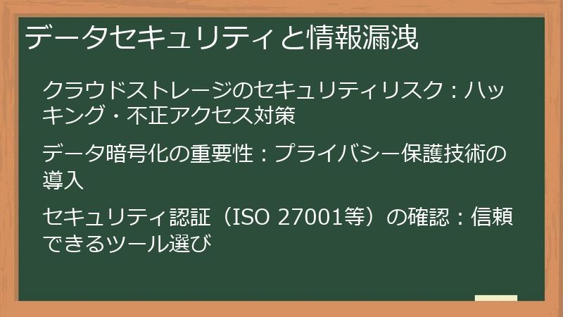 データセキュリティと情報漏洩