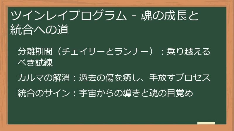 ツインレイプログラム - 魂の成長と統合への道
