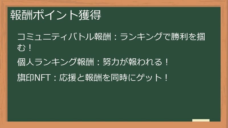 報酬ポイント獲得