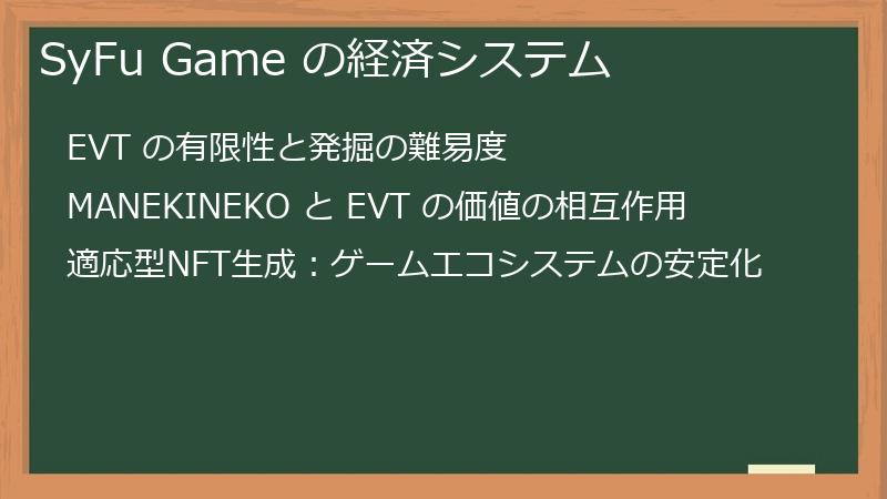 SyFu Game の経済システム