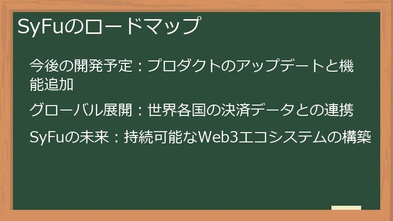 SyFuのロードマップ