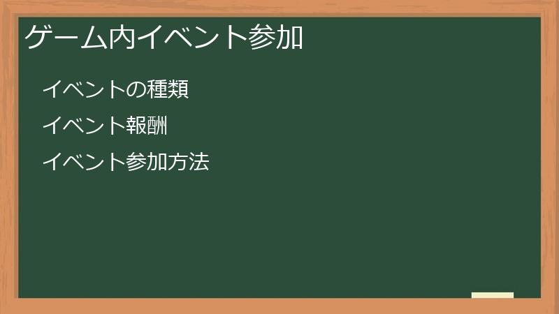 ゲーム内イベント参加