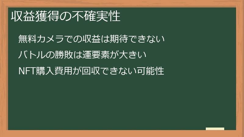収益獲得の不確実性