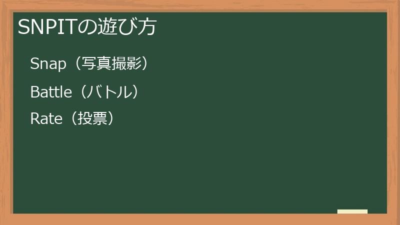 SNPITの遊び方