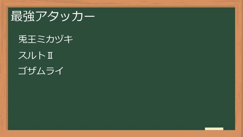 最強アタッカー