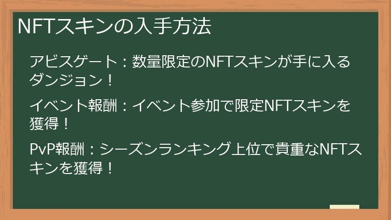NFTスキンの入手方法