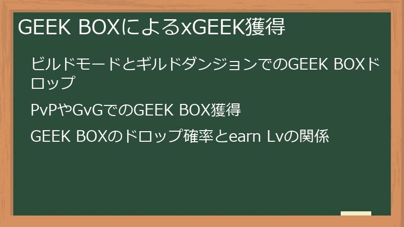 GEEK BOXによるxGEEK獲得