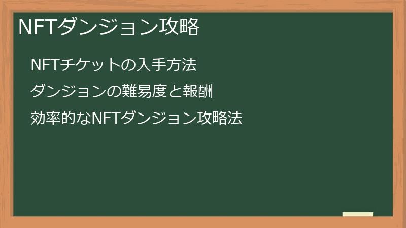 NFTダンジョン攻略