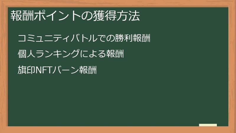 報酬ポイントの獲得方法