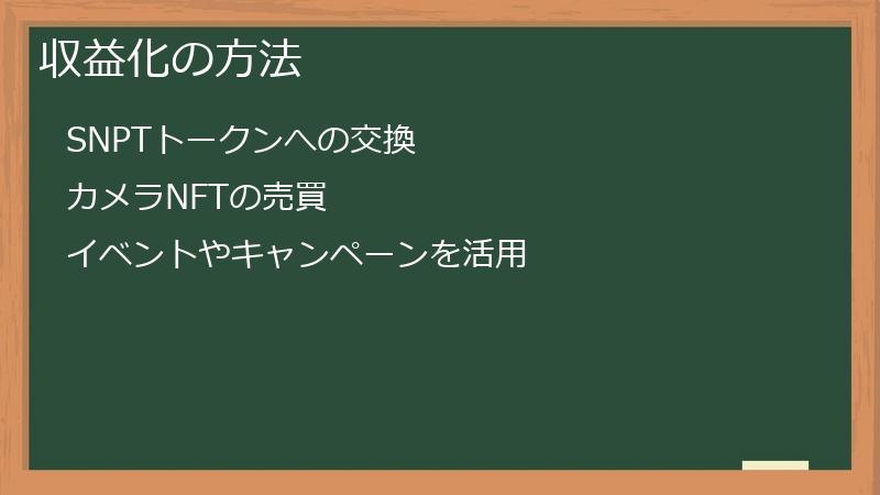 収益化の方法