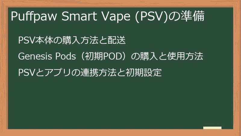 Puffpaw Smart Vape (PSV)の準備