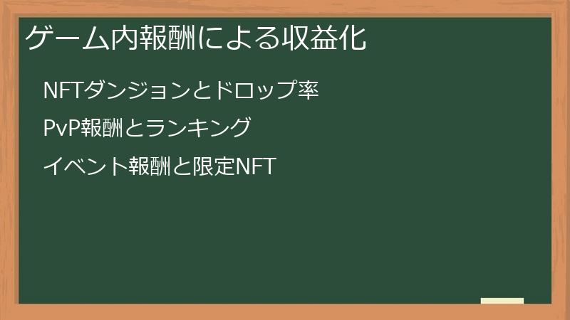 ゲーム内報酬による収益化
