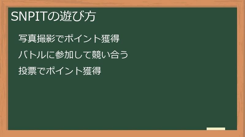 SNPITの遊び方