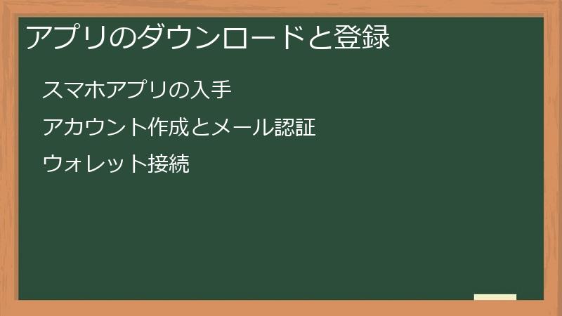 アプリのダウンロードと登録