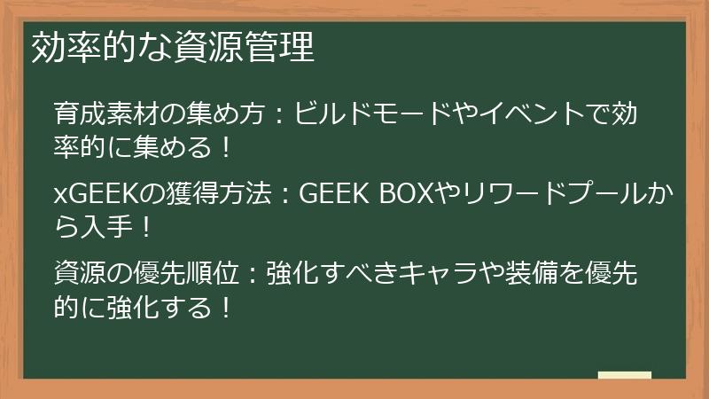 効率的な資源管理
