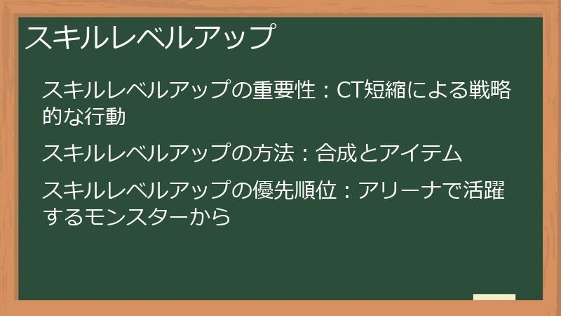 スキルレベルアップ
