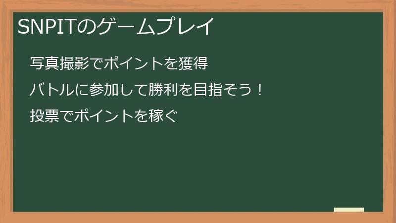 SNPITのゲームプレイ