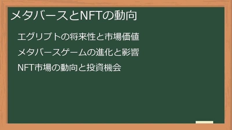 メタバースとNFTの動向