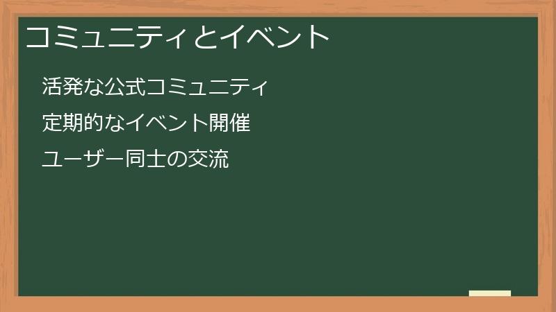 コミュニティとイベント