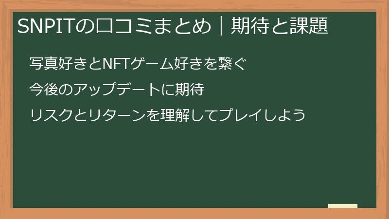 SNPITの口コミまとめ｜期待と課題