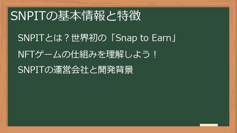 SNPITの基本情報と特徴