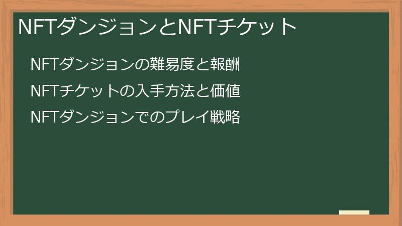 NFTダンジョンとNFTチケット