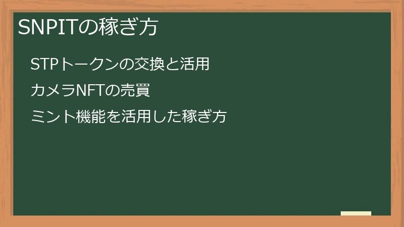 SNPITの稼ぎ方