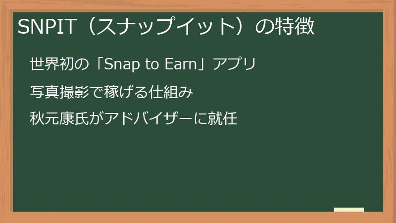 SNPIT（スナップイット）の特徴