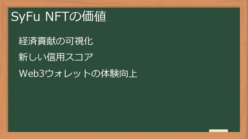 SyFu NFTの価値
