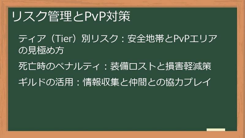 リスク管理とPvP対策