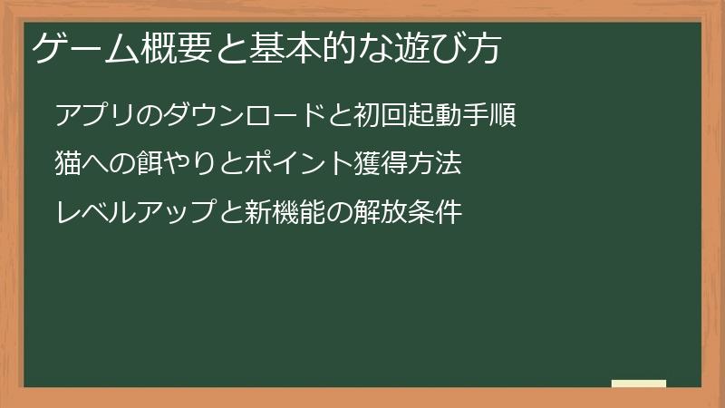 ゲーム概要と基本的な遊び方