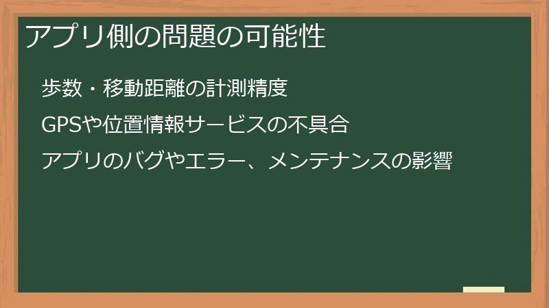 アプリ側の問題の可能性