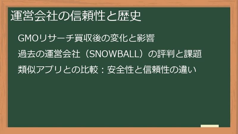 運営会社の信頼性と歴史