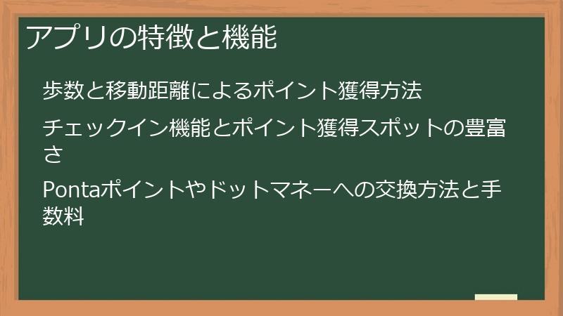 アプリの特徴と機能