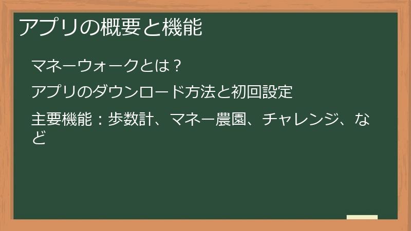 アプリの概要と機能