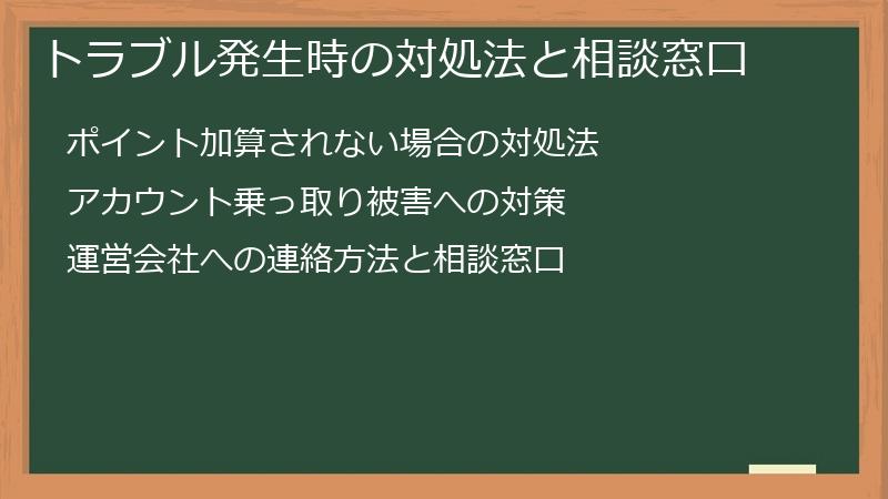 トラブル発生時の対処法と相談窓口
