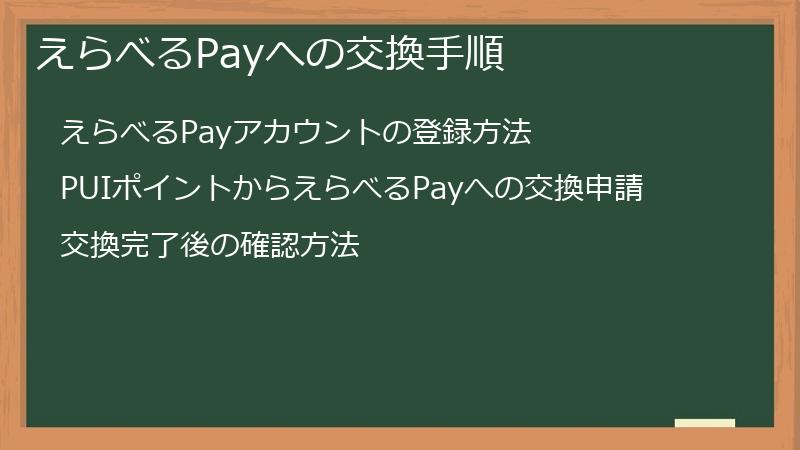えらべるPayへの交換手順