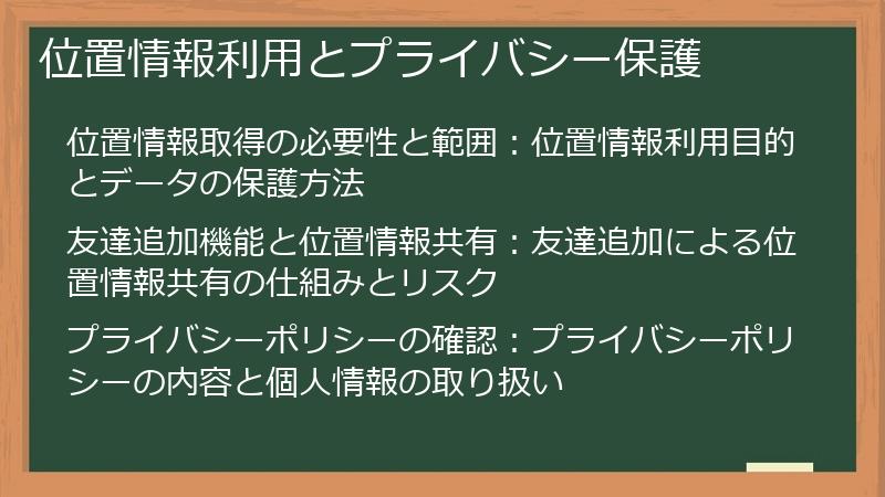 位置情報利用とプライバシー保護