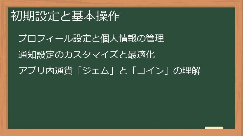 初期設定と基本操作