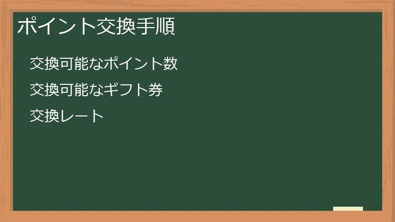ポイント交換手順