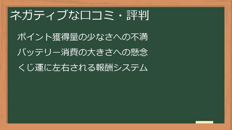 ネガティブな口コミ・評判