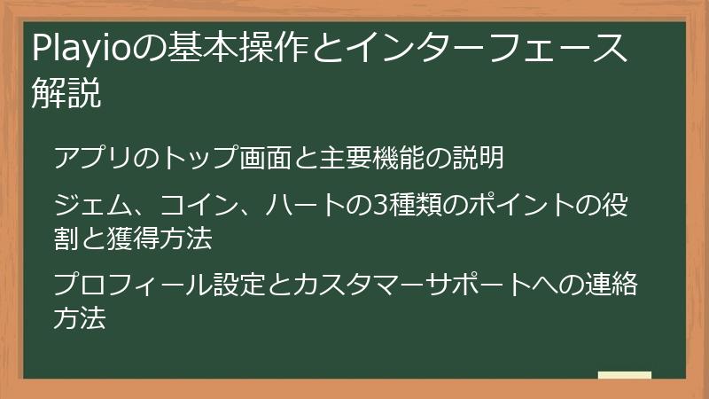 Playioの基本操作とインターフェース解説