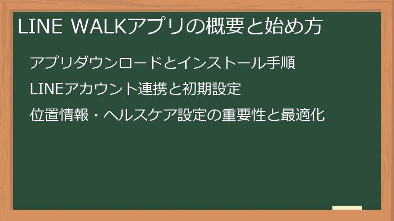 LINE WALKアプリの概要と始め方