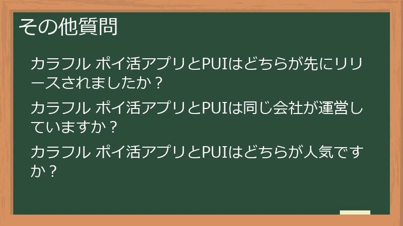 その他質問