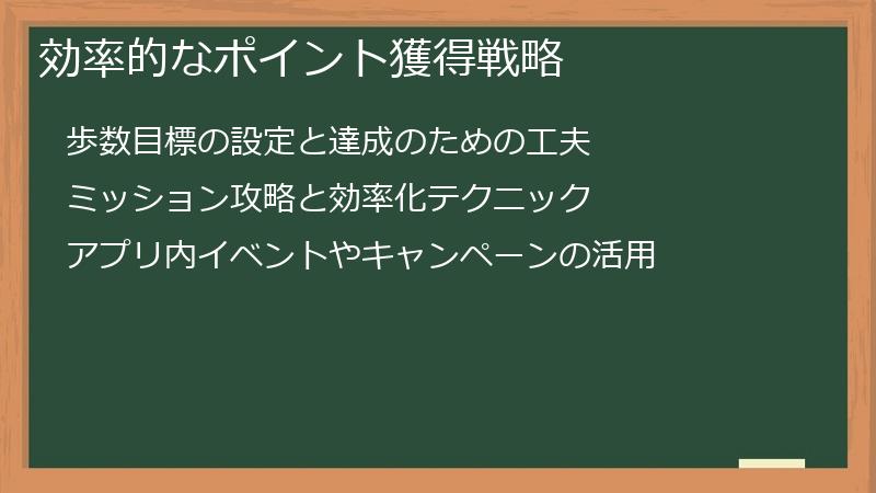 効率的なポイント獲得戦略