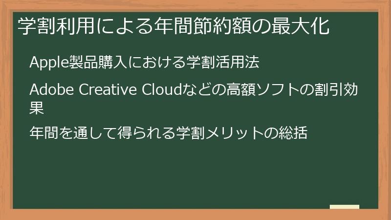 学割利用による年間節約額の最大化